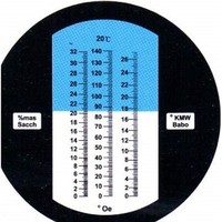 [해외] Brix Refractometer with ATC Automatic Temperature Compensation (0-32 Brix) Triple Scales Beer, Wine, Juice HomeBrew Hydrometer 3 scales