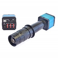 [해외] HAYEAR 14MP HD TV HDMI USB Industry Digital C-Mount Microscope Camera TF Card + 180x Zoom C-Mount Lens