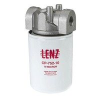 [해외] Lenz Spin-On Filters Assembly CP-1280-10P W/T IND PT: 10 Micron, 150 PSI, 55 GPM, 1 1/4” NPTF Port, 15 PSI Bypass, With Indicator Ports, 221009