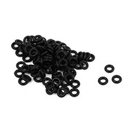 [해외] uxcell 100Pcs 4mmx1mm Nitrile Rubber O-rings Heat Resistant Sealing Ring Grommets Black
