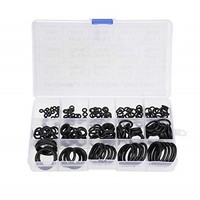 [해외] uxcell O-Rings Assortment Kit, 200pcs Metric Rubber Seal Rings Set for Plumbing Automotive Repair