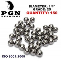 [해외] 1/4 Inch (0.25) Precision Chrome Steel Bearing Balls G25 (150 PCS)