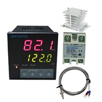 [해외] Inkbird F Display PID Temperature Controllers Thermostat ITC-106VH, K Sensor, Heat Sink and Solid State Relay, 100ACV - 240ACV (ITC-106VH + 40A SSR + White Heat Sink + K Probe)