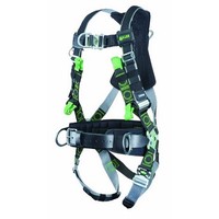 [해외] Miller Revolution Full Body Safety Harness with Quick Connectors, Front D-Ring, Suspension Loop, Removable Belt, Side D-Rings and Pad, Universal Size-Large/XL, 400 lb. Capacity (RDTF