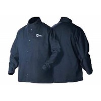 [해외] Miller 2X Navy 9 Ounce Cotton Flame Resistant Cloth Jacket With Snap Button Closure And Fold-in Snap Sleeves, Package Size: 1 Each