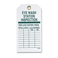 [해외] 5-3/4 x 3 Eye Wash Station Inspection Tag with Tie (5 Tag) - AB-266-7-825