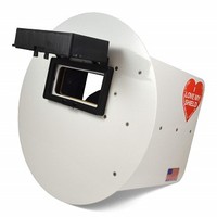 [해외] Wendys Pancake Welding Hood Helmet w/Strap - Right Handed - White FLIP UP Lens