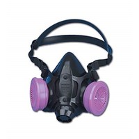 [해외] North by Honeywell 770030M 7700 Series Half Mask Respirator W/O Filter, Capacity, Volume, Standard, Medium, Navy