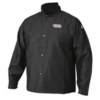 [해외] Lincoln Electric Premium Flame Resistant (FR) Cotton Welding Jacket Comfortable Black Medium K2985-M